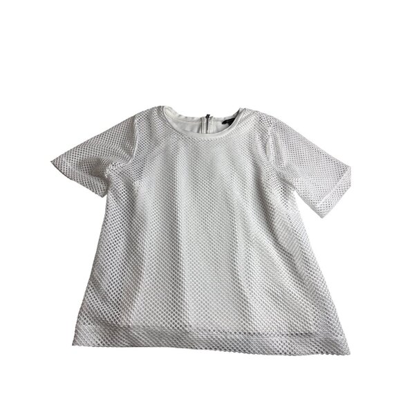 Banana Republic White Mesh Knit Top with Tank Lining Size M - Picture 1 of 5